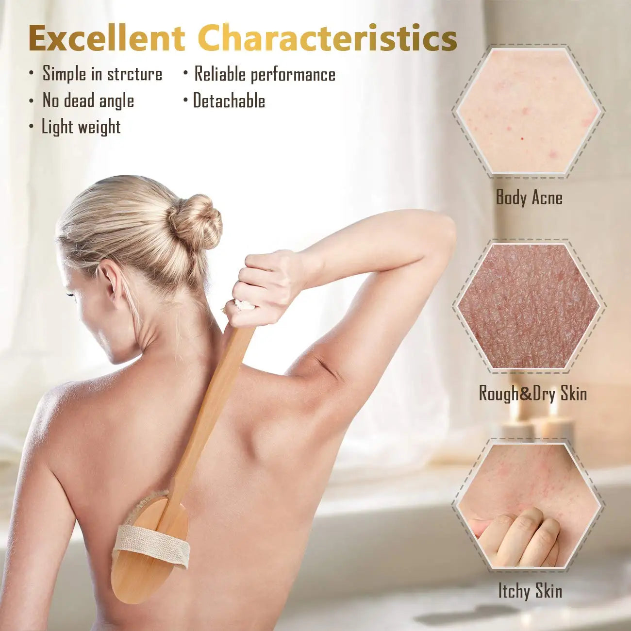Mycustomary Horsehair Massage Brush ™